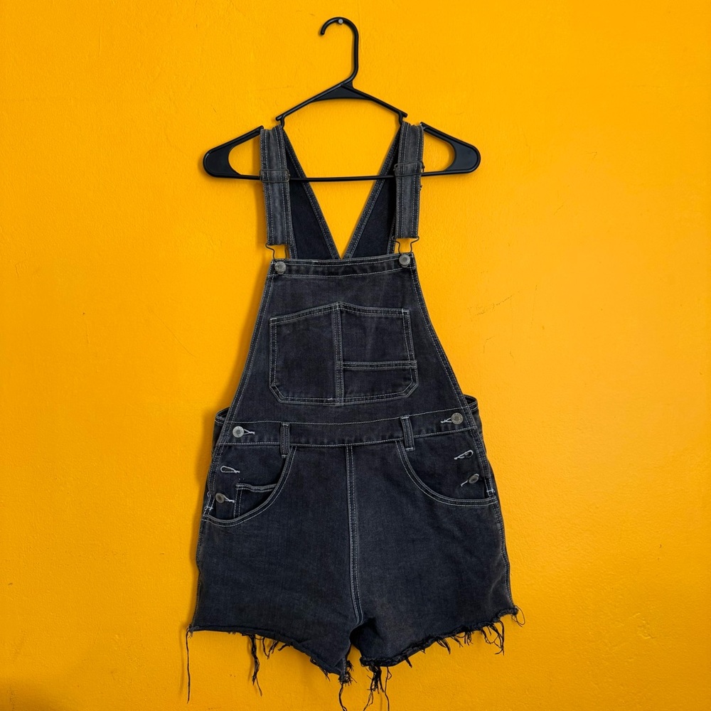 Brandy Melville Black Denim Overalls